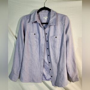 Croft & Barrow Lavender Soft Button Up